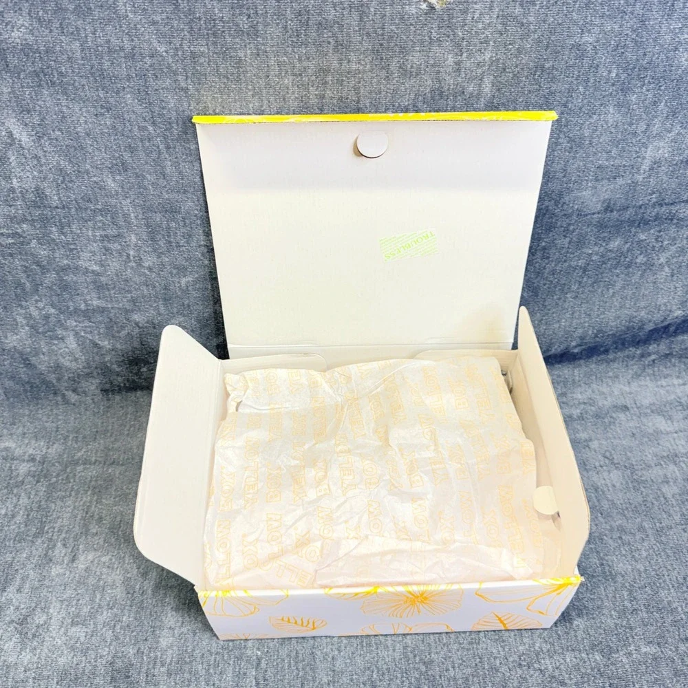 Yellow Box Halva Sandals Womens 7 Natural Woven Cork High Wedge Platform Slide